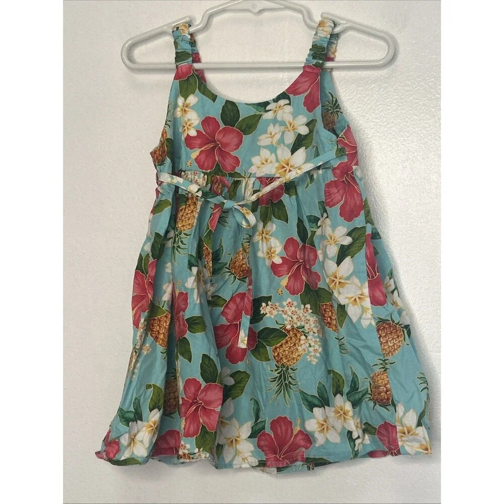 Hawaii Station Dress Toddler Girl Size 1-2 Made In Hawaii Sundress Luau Party - Picture 3 of 3